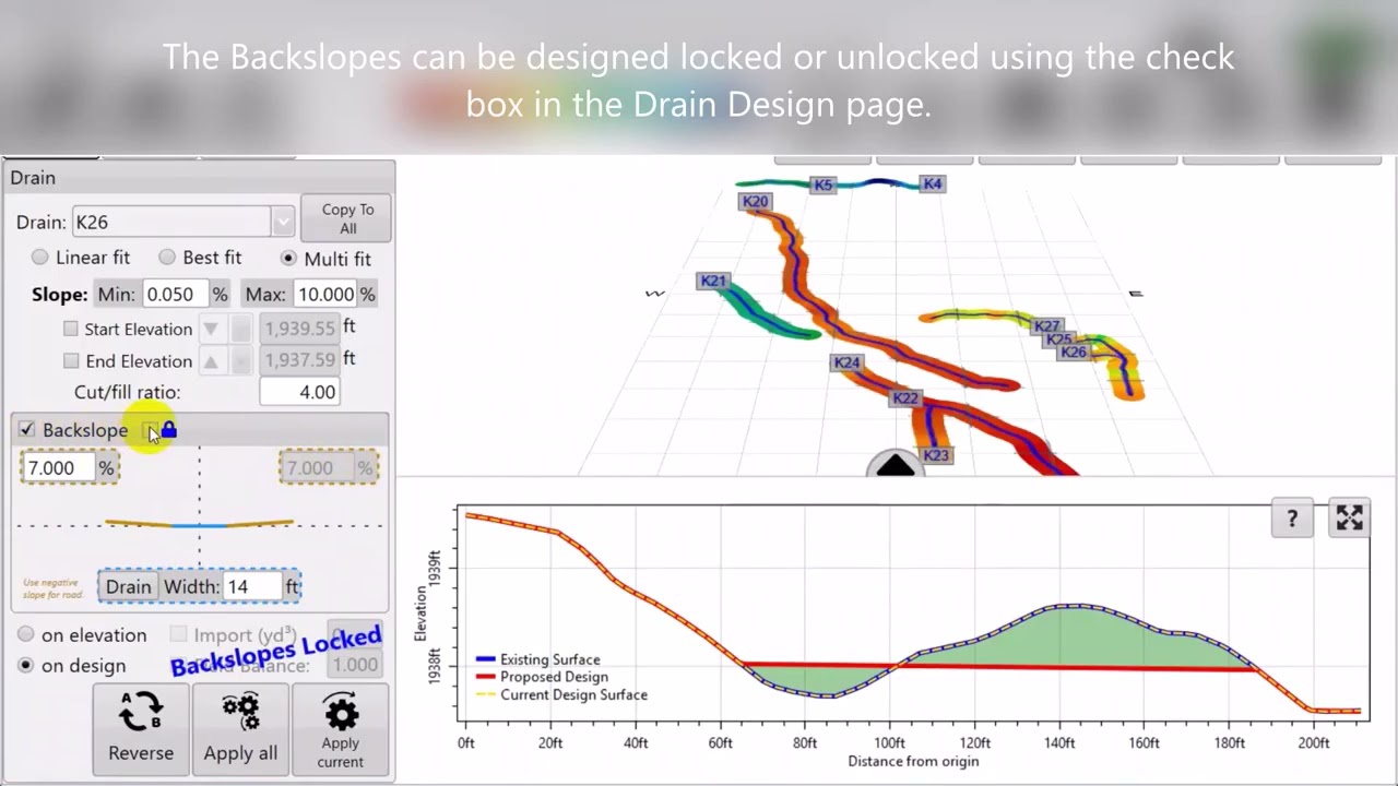 Locked Backslope vs Unlocked Backslope ... T3RRA In-cab and Desktop Software