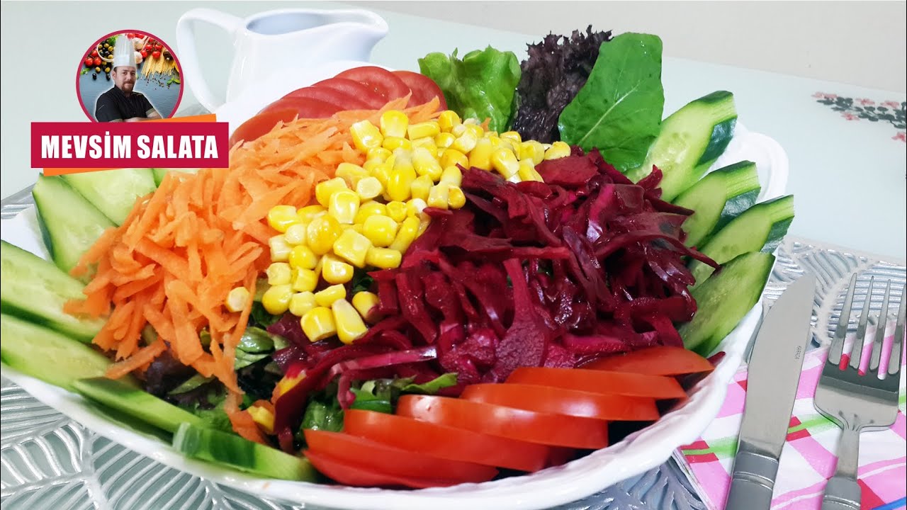 RESTORAN USULÜ MEVSİM SALATA NASIL YAPILIR? (Salata Tarifleri)
