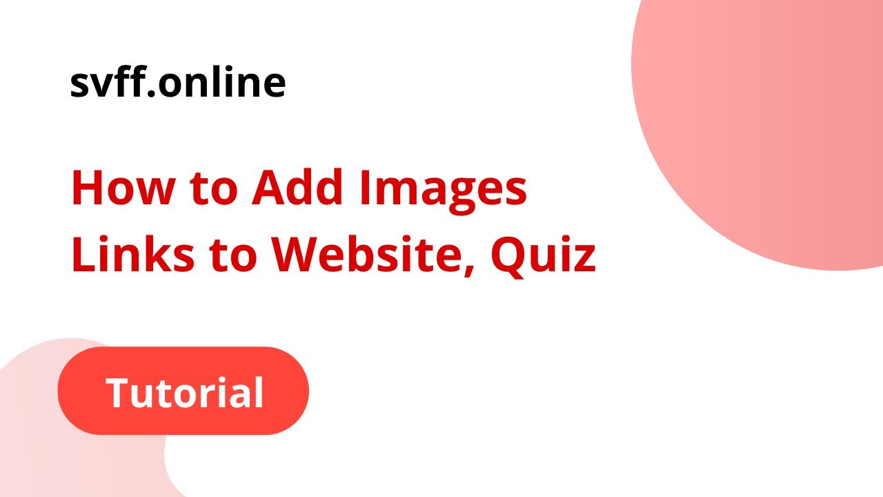 How to Add Image Link to Website, Quiz and More | svff.online