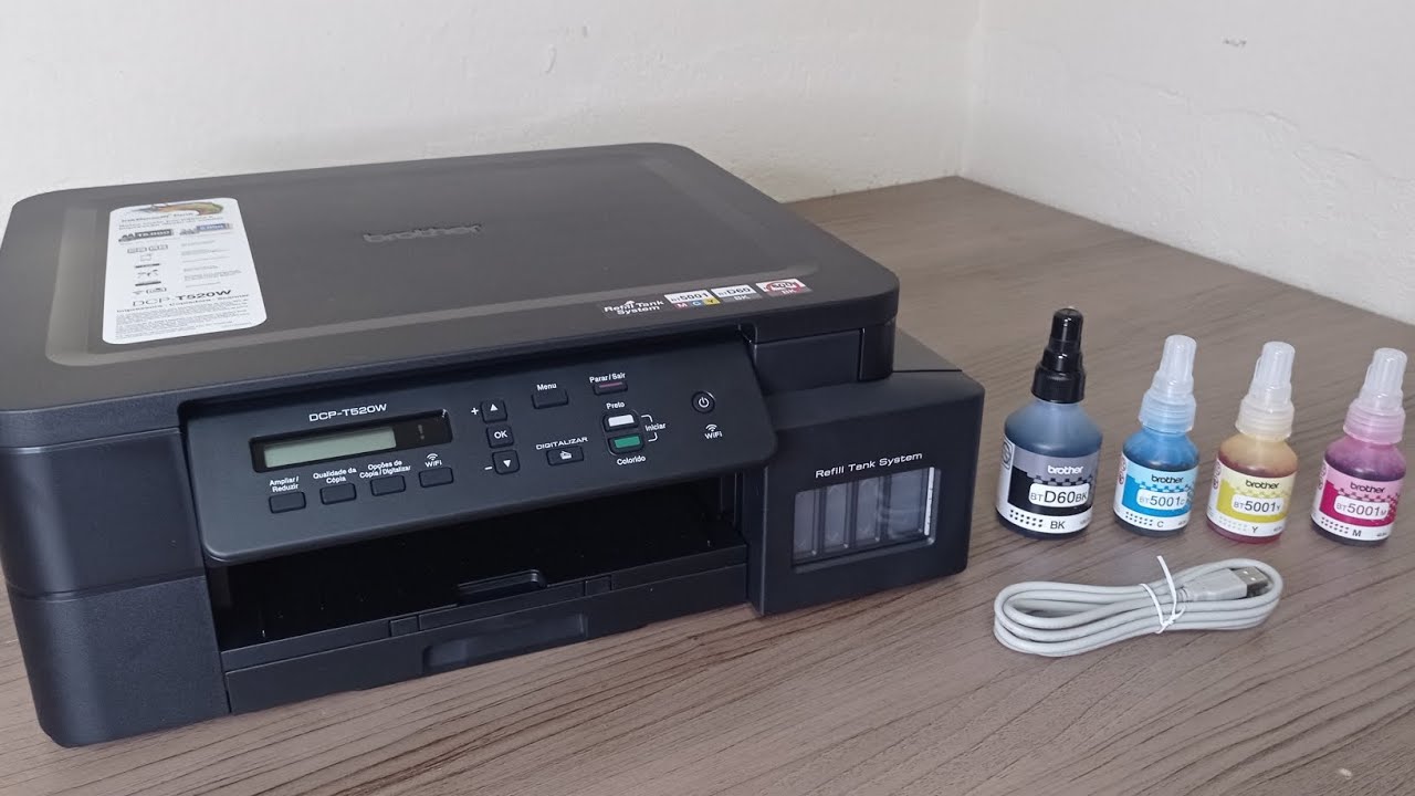 Unboxing impressora Brother DCP - T520W com cálculo de custo por impressão #lilatelie
