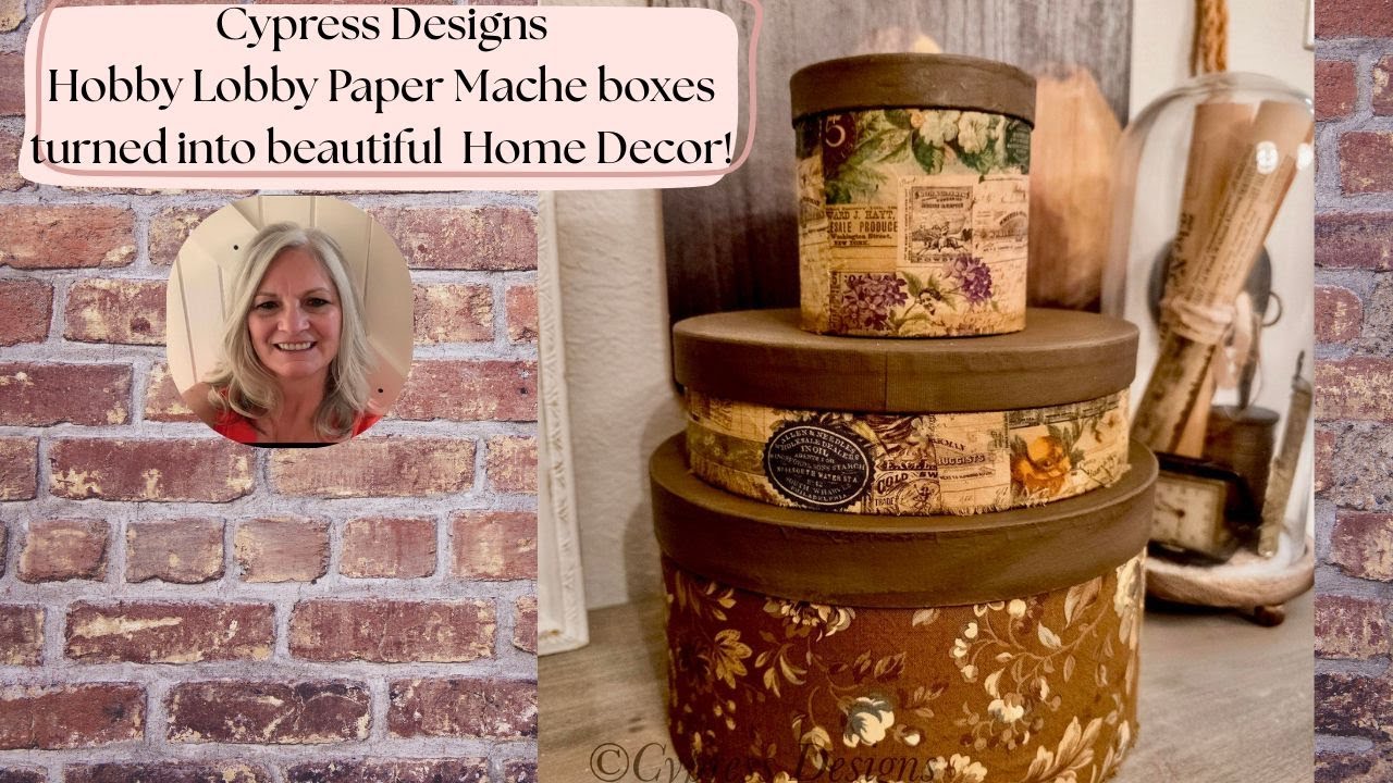 Hobby Lobby paper mache box makeovers