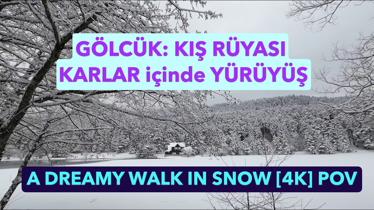 SNOWY DREAM: a Walk Around Gölcük | Gölcük’te KARLAR ALTINDA Rüya Gibi Yürüyüş 4K POV