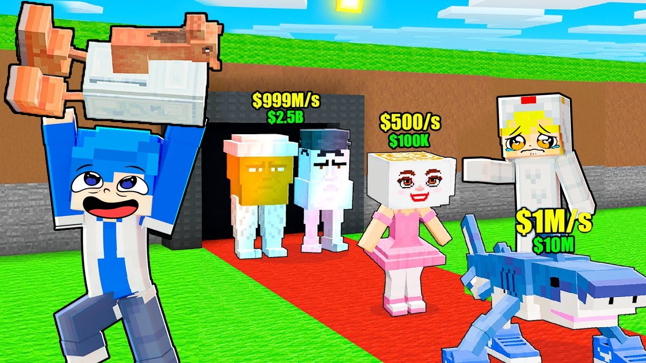 Tôi Cướp Brainrot Của Bạn Bè Trong Minecraft Steal A Brainrot