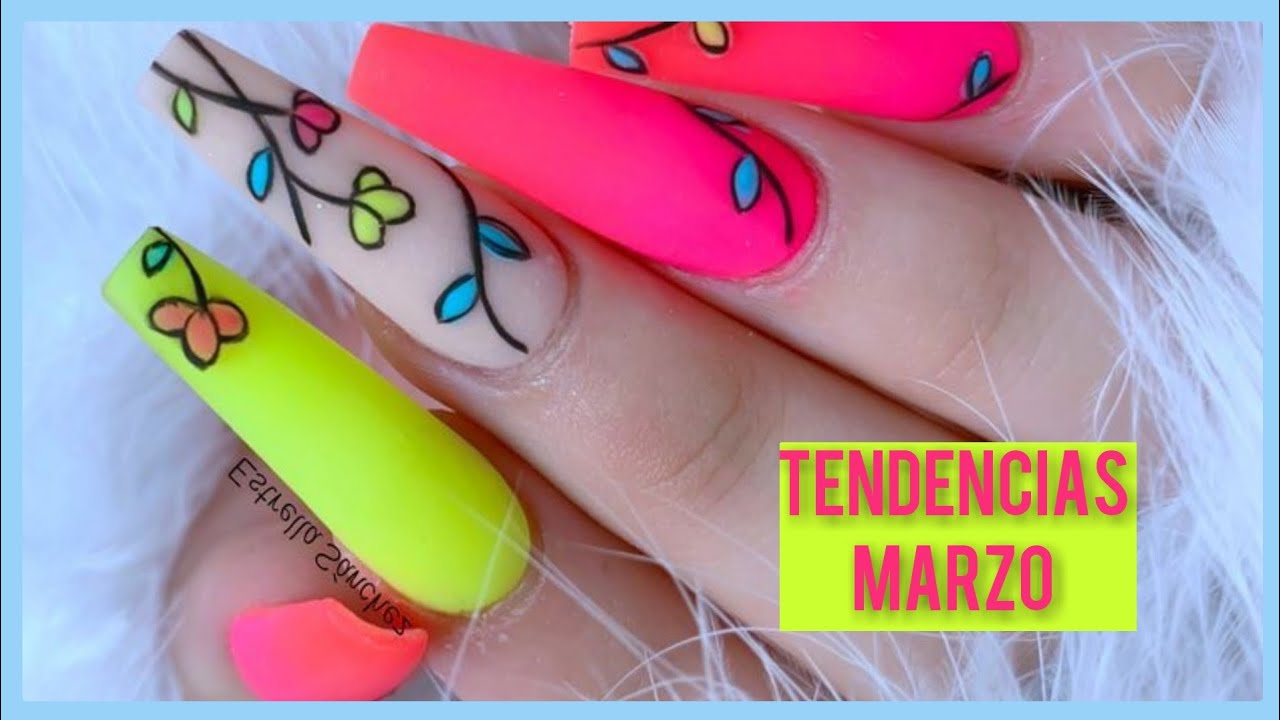 TENDENCIAS UÑAS MARZO 2021/ Diseños de uñas para marzo/Design nail 2021/ uñas primavera