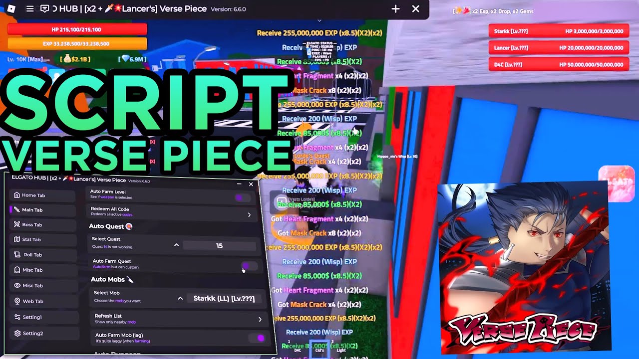 Roblox Verse Piece Script - Auto Farm, Auto Dungeon, Auto Stark *2025* Exploit