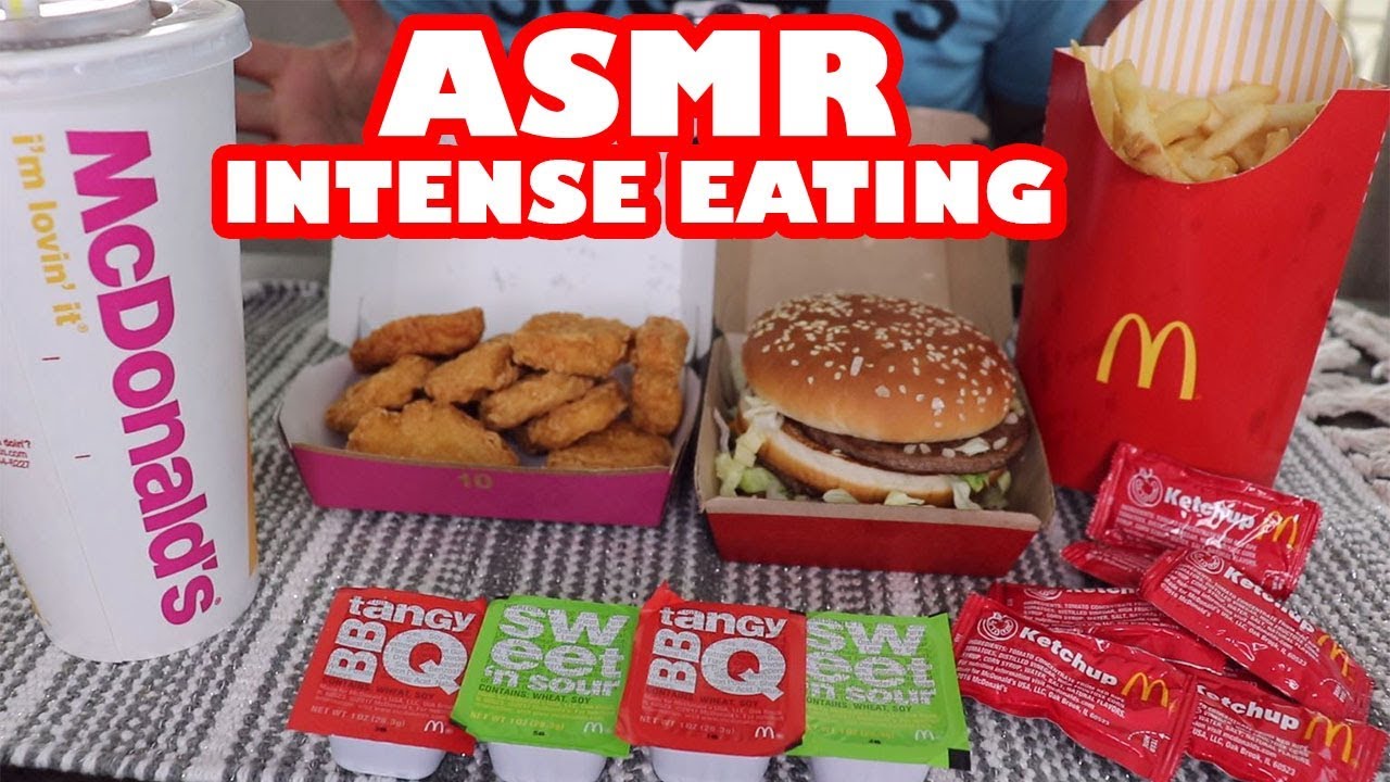 [ASMR] McDonalds BIG MAC & Nuggets! (Intense Eating Sounds & No Talking)