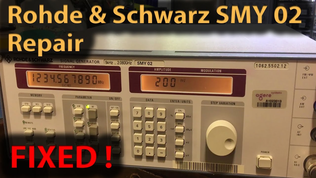 #259 Rohde & Schwarz SMY 02 RF Signal Generator Testing and Repair