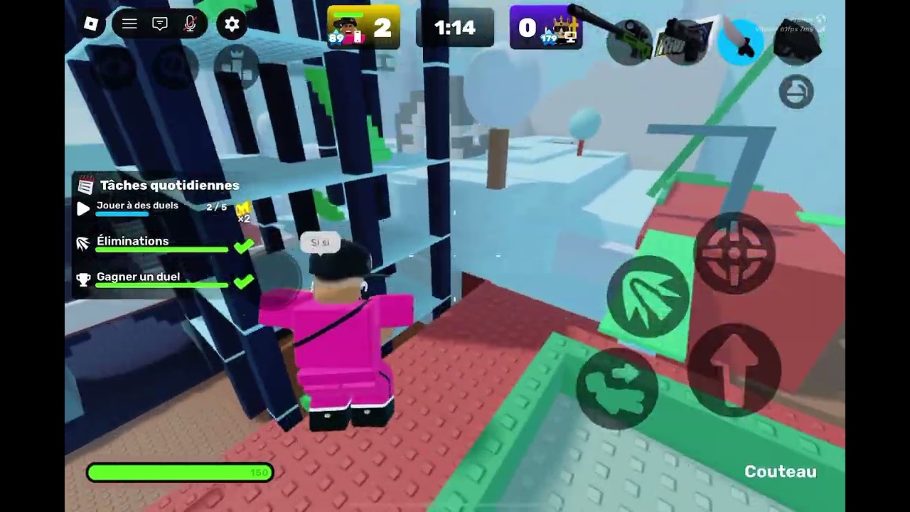 Je joue à rivals avec @FriChristBrookhavenRoblox  