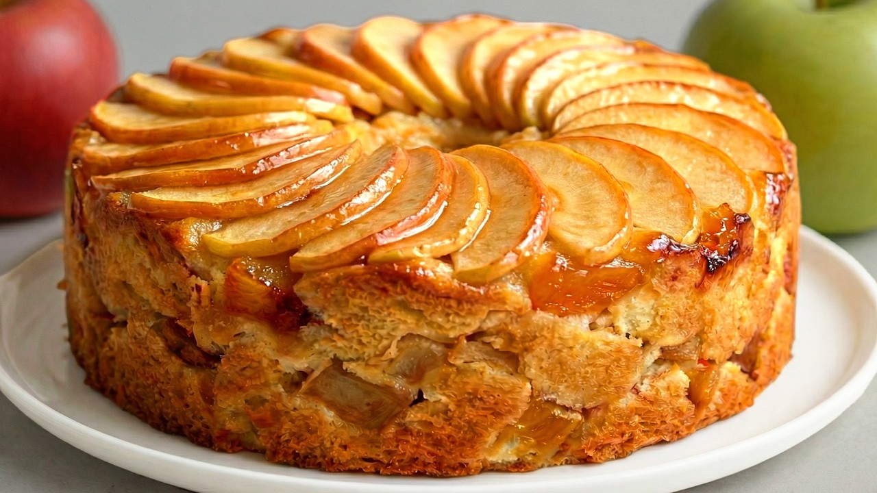 Самый вкусный яблочный пирог от бабушки всего за 5 минут! 🍎🍏 Проще и быстрее, чем когда-либо!