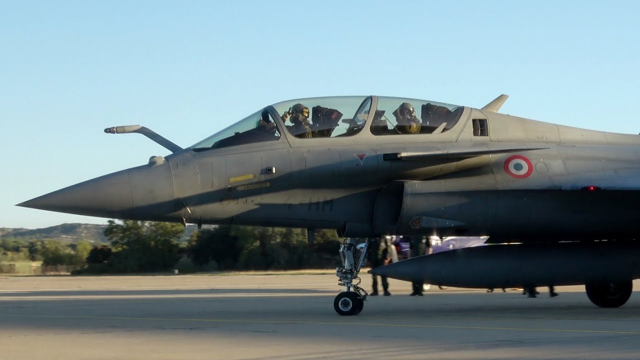 Dassault Rafale B French Air Force take off at BA 701 Salon de Provence
