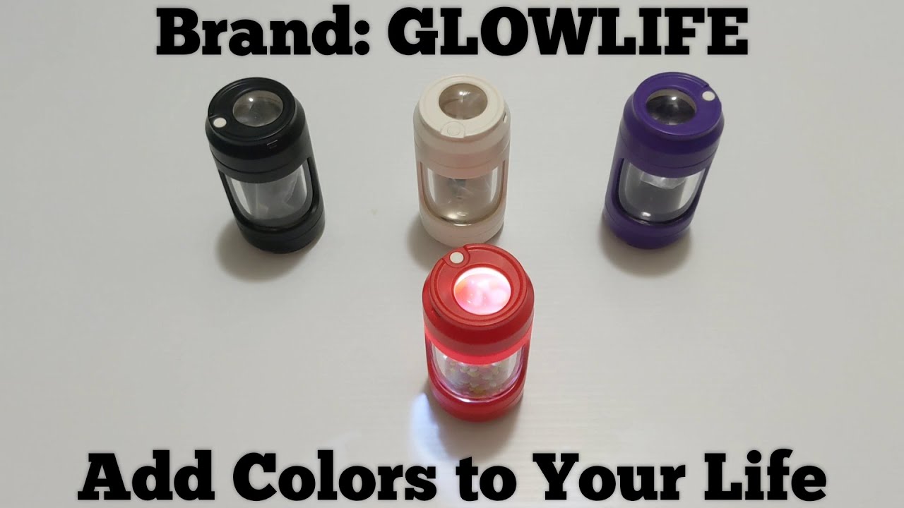 Stash Jar (Air Tight) With LED Magnifying Light, Herb Grinder And 1 Hitter