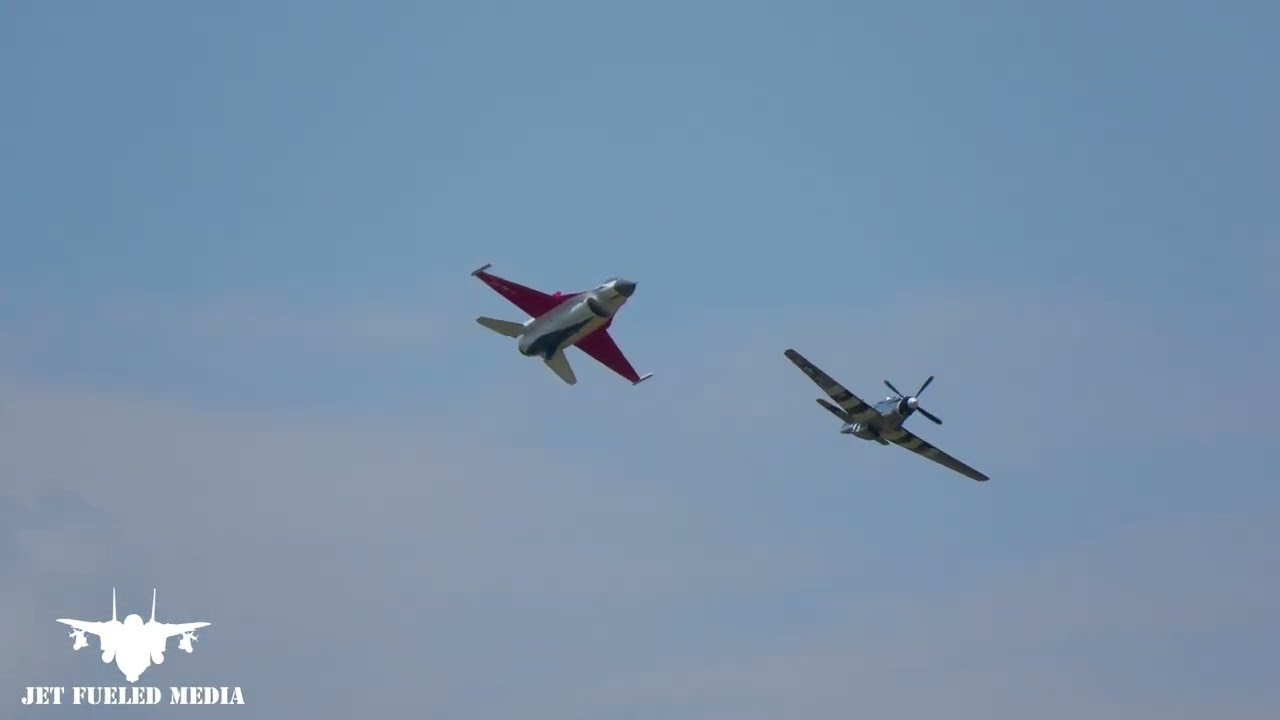 F-16 & P-51D Heritage Flight - 2024 CenterPoint Energy Dayton Air Show