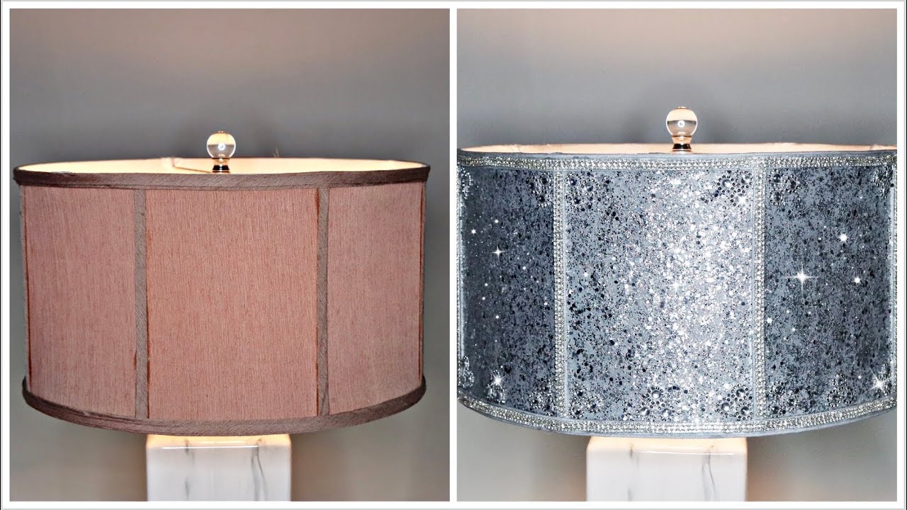DIY GLAM LAMP SHADE | DIY GLITTER LAMP SHADE