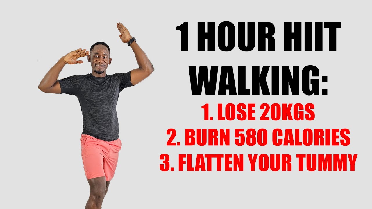 1-HOUR HIIT Walking Workout at Home to Lose 20kGS FAST🔥580 Calories🔥