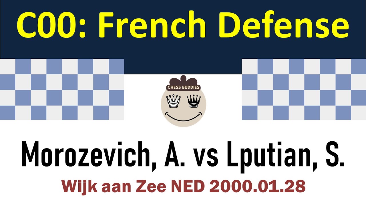 C00: French Defense || Morozevich, A. vs Lputian, S. | Corus | Wijk aan Zee NED 2000.01.28 #chess