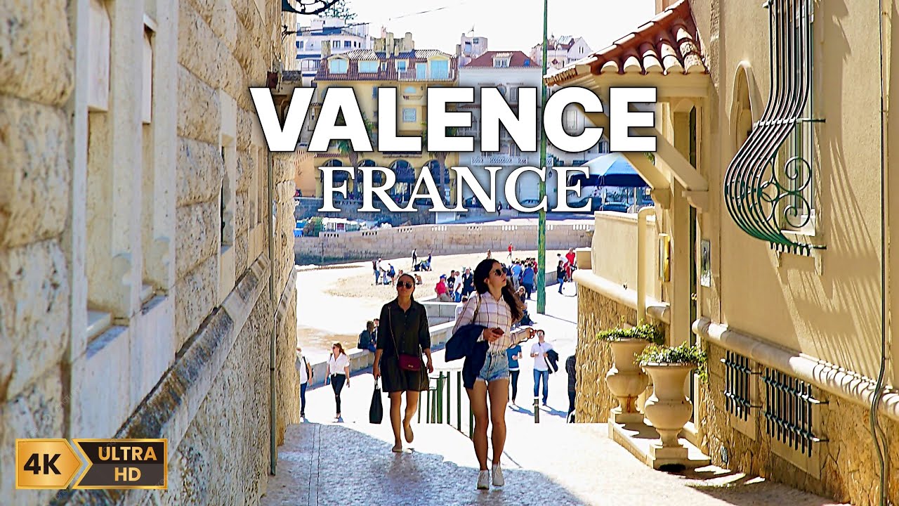 Valence, France, 4K, Walking Tour, Beautiful City in France