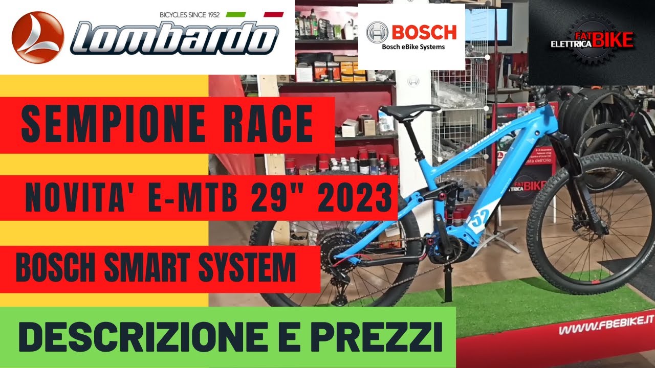 LOMBARDO SEMPIONE RACE - PLUS - MOD. 2023 - NOVITA' EBIKE BOSCH  - DESCRIZIONE E PREZZI