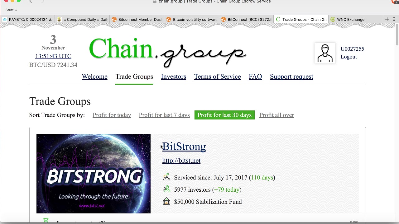 Bitconnect, Chain.Group 500.00%+ Bitcoin Profits ♕ $1,000.00+ ♕ Payouts Daily In Just 4.5 Months!