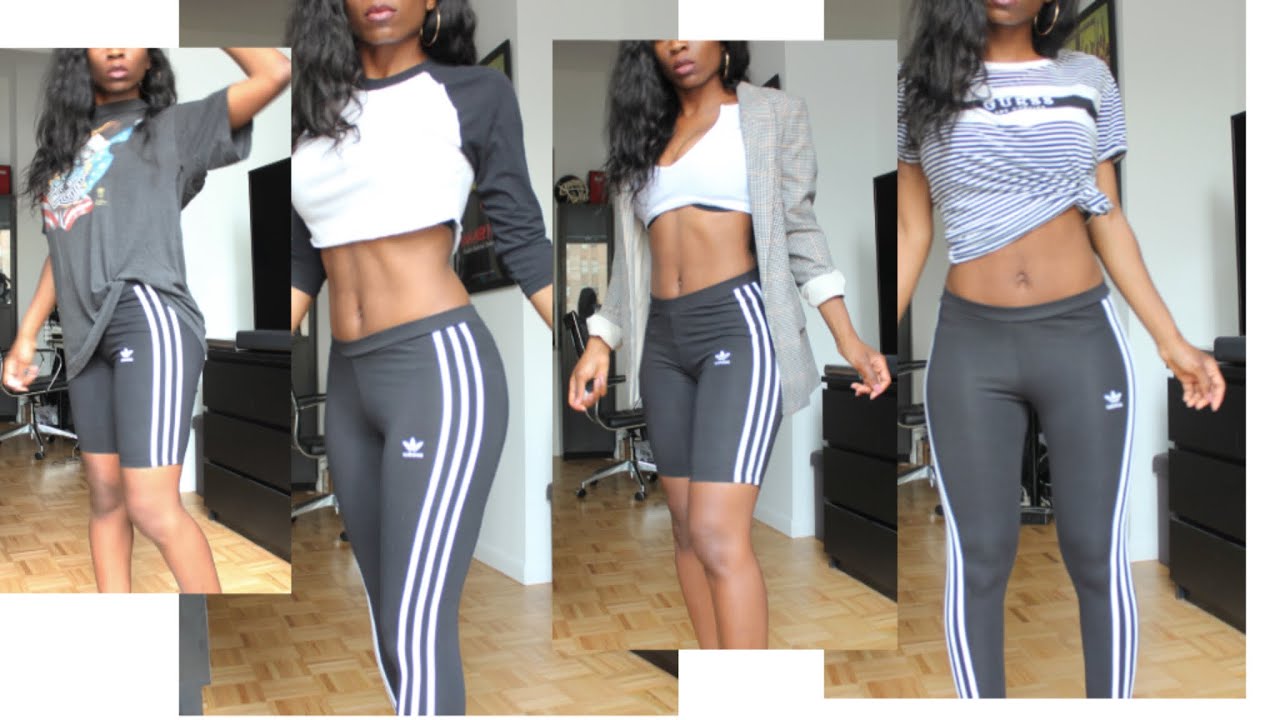 How To Style Adidas Leggings + Bike shorts  HAUL+ LOOKBOOK