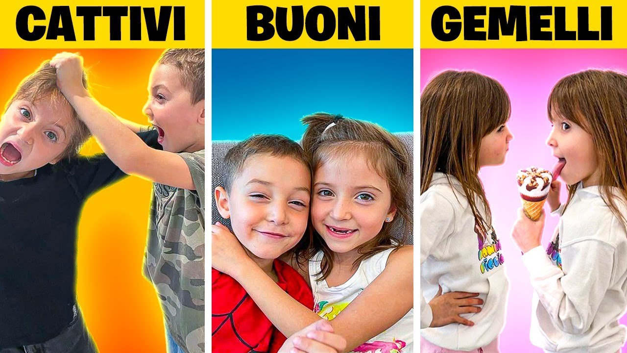 3 TIPI DI FRATELLI E SORELLE CON FIGLIACHIARA E FIGLIODIEGO! CATTIVI vs BUONI vs GEMELLI #mgfc