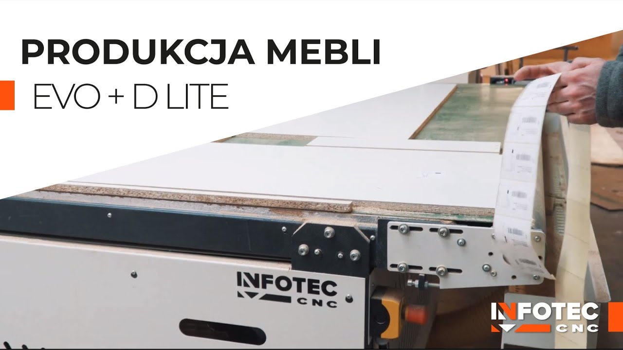 Proces produkcji mebli skrzyniowych | Centrum obr&oacute;bcze InfoTEC EVO + wiertarka InfoTEC D LITE