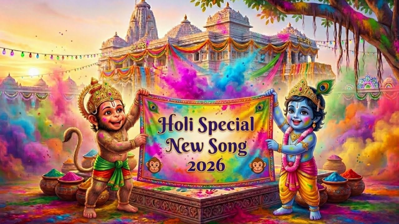 Brij Mein Holi Khel Rahe Kesrinandan Aur Nandlala🌈|बृज में होली खेल रहे केसरीनंदनऔर नंदलालाHoli Song