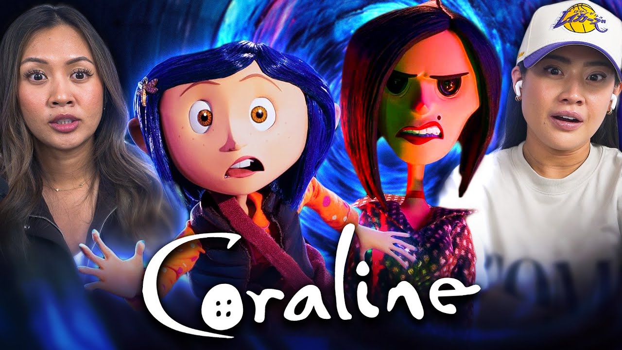 CREEPY AF 🧵🪡  OUR FIRST TIME WATCHING CORALINE (2009) | Married Couple Reaction