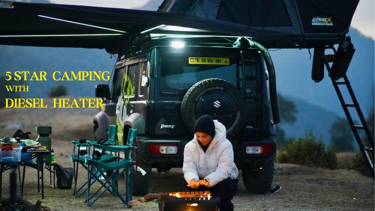 Rooftop Camping with a POWERFUL Diesel Heater