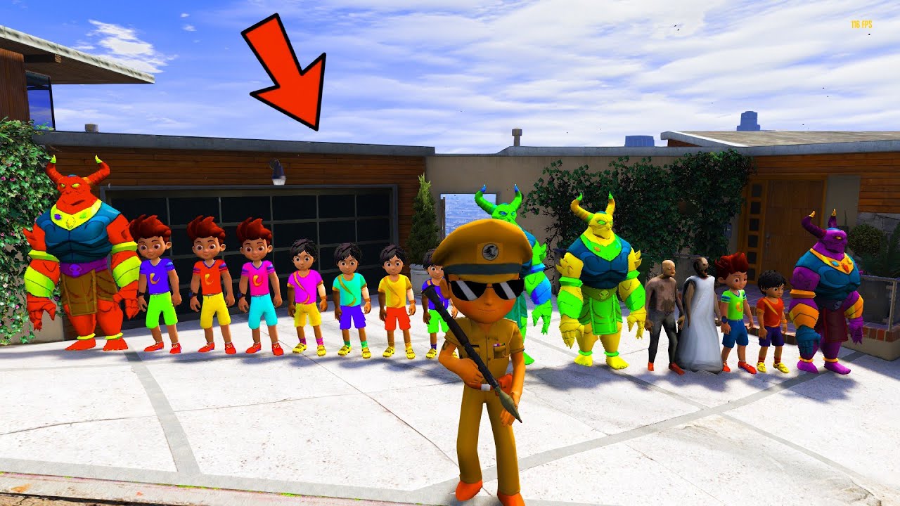 LITTLE SINGHAM PLAY HIDE AND KILL WITH SHIVA KAAL AND KICKO IN GTA 5