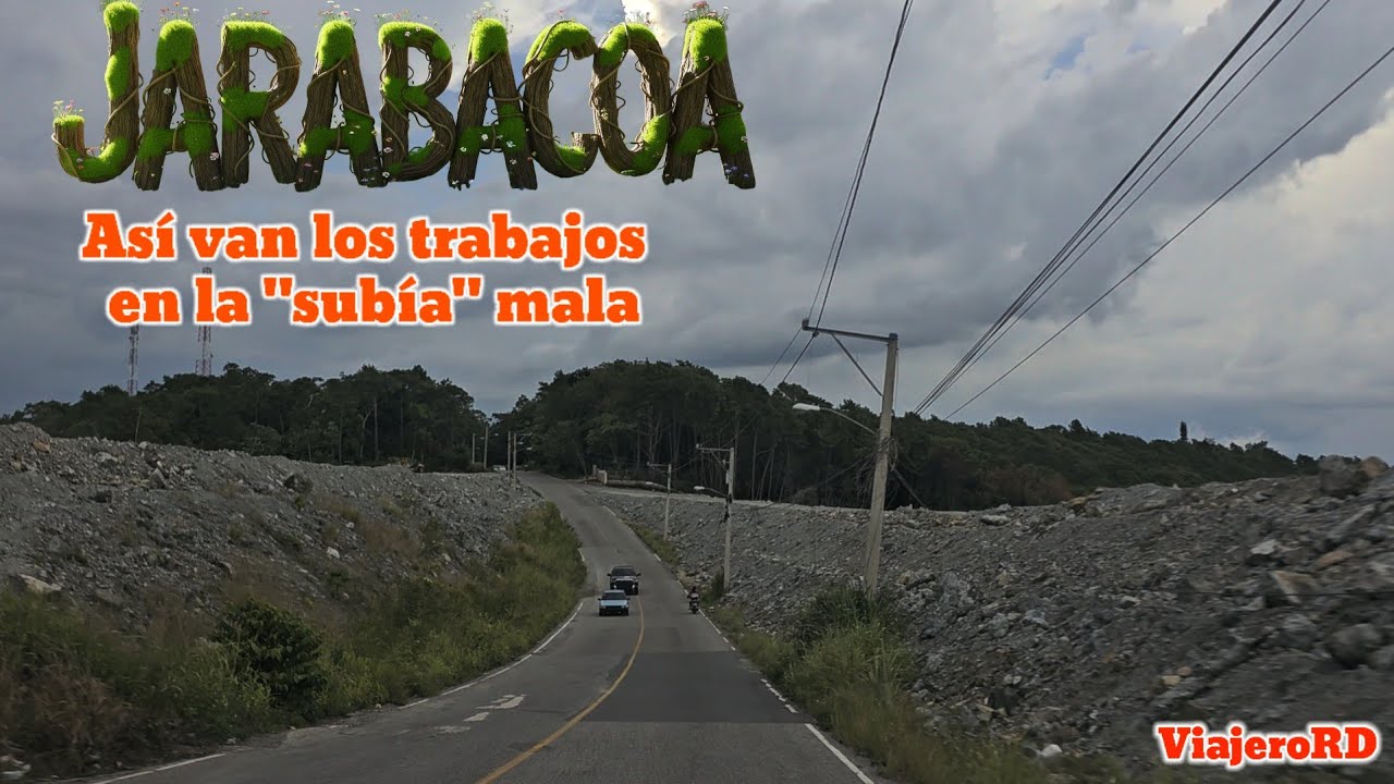 Así van los trabajos en pendiente de Jarabacoa, llegando a La Vega 