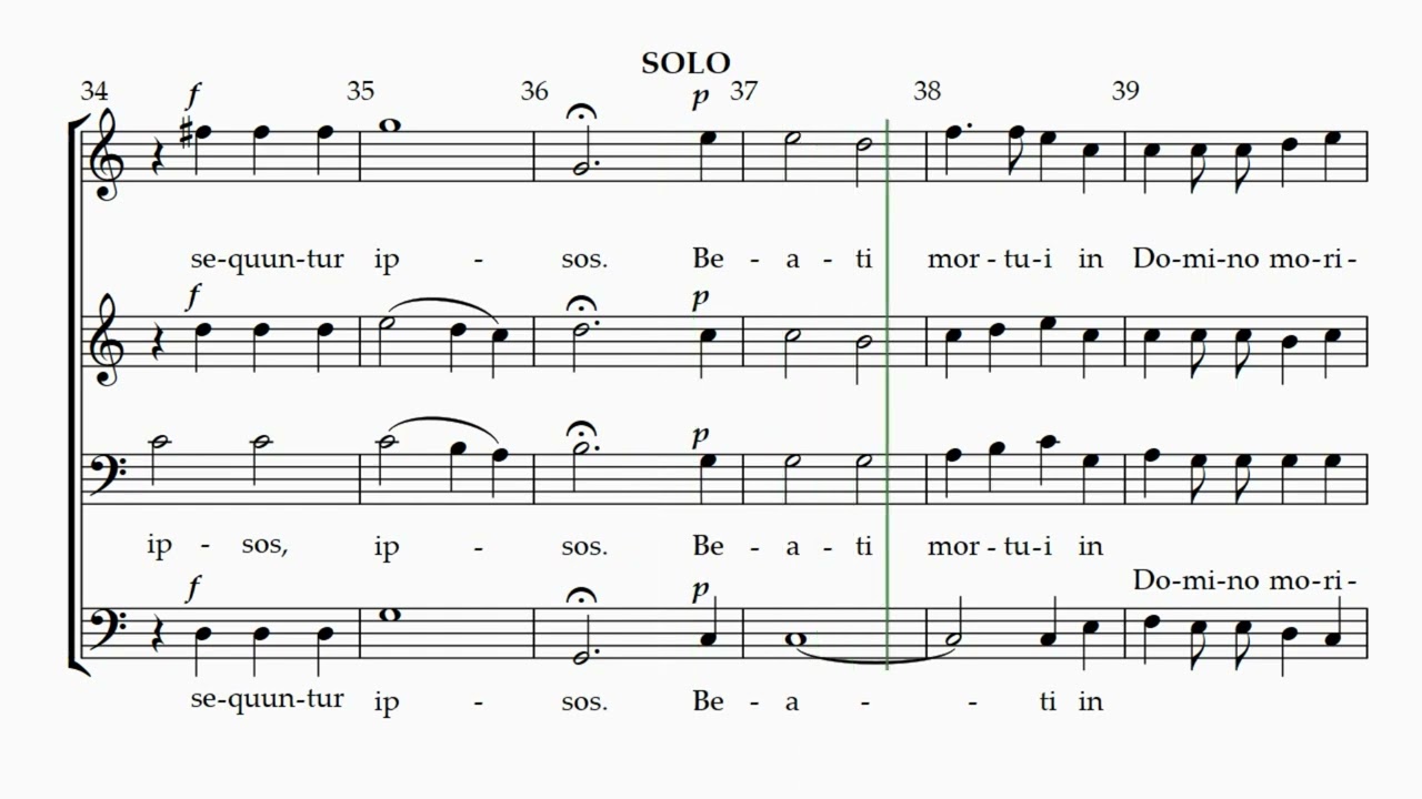 BEATI MORTUI- Felix Mendelssohn Bartholdy, Tenor 2 Rehearsal Track