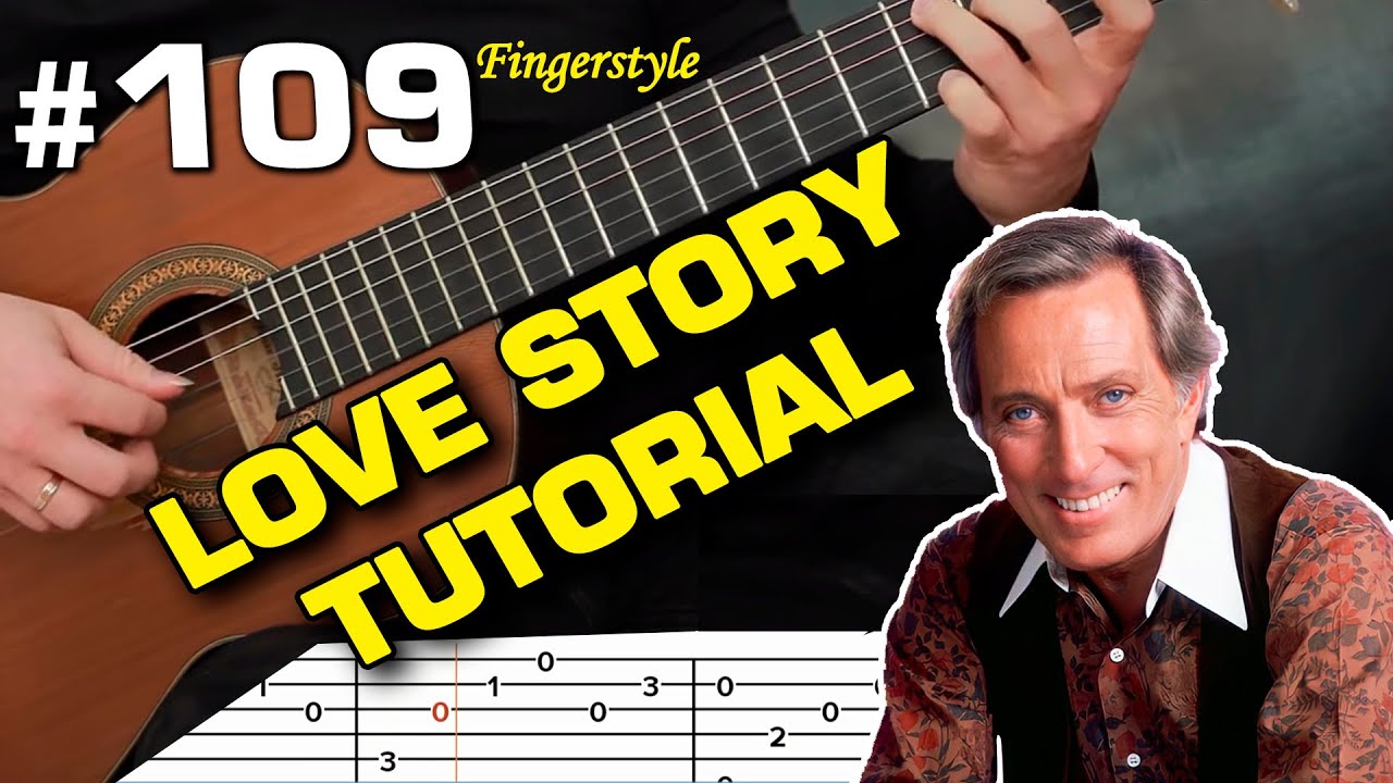 Where Do I Begin Love Story fingerstyle guitar tutorial acoustic instrumental cover tabs