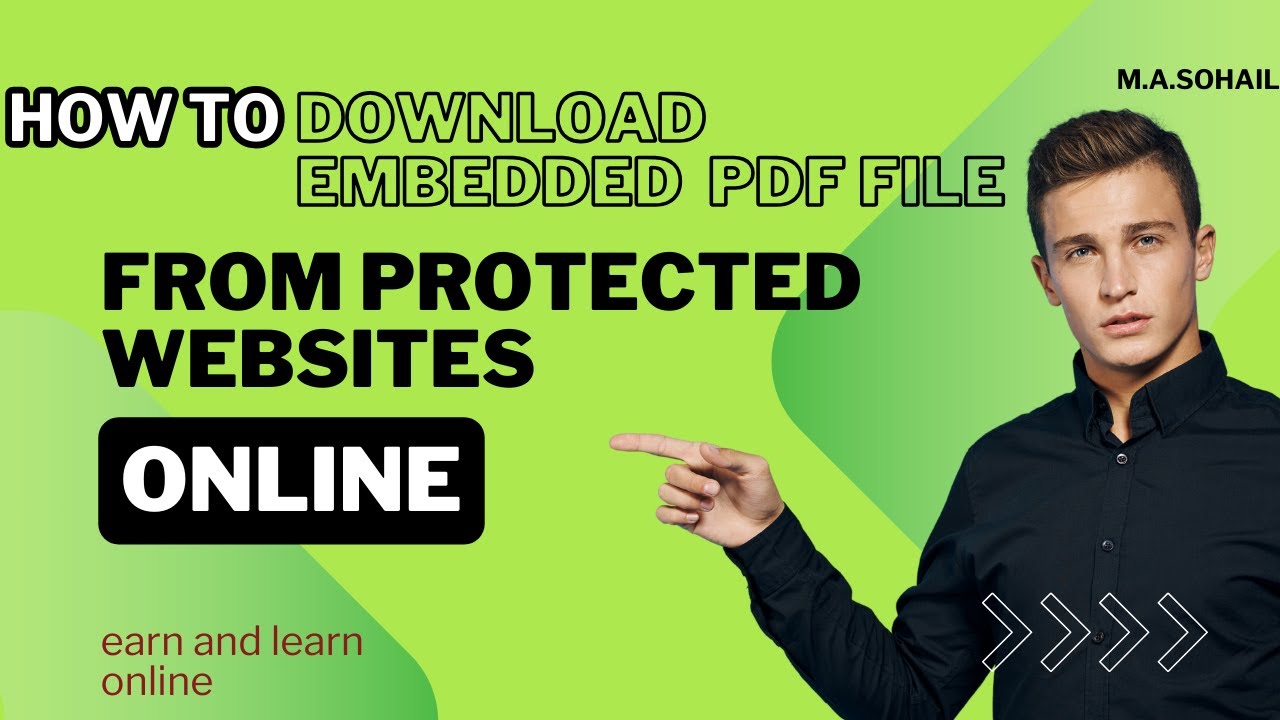 how to download embedded PDF file from protect websites  