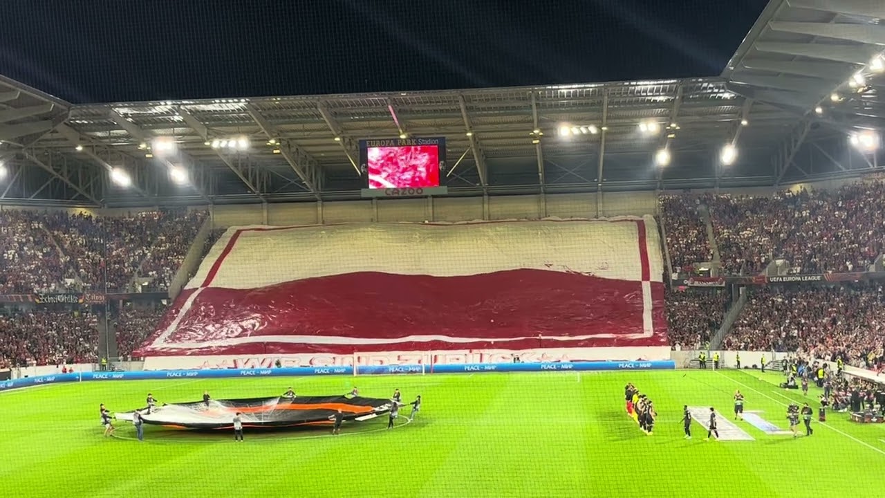 UEFA Europa League Choreo SC Freiburg Fans FK Qarabag