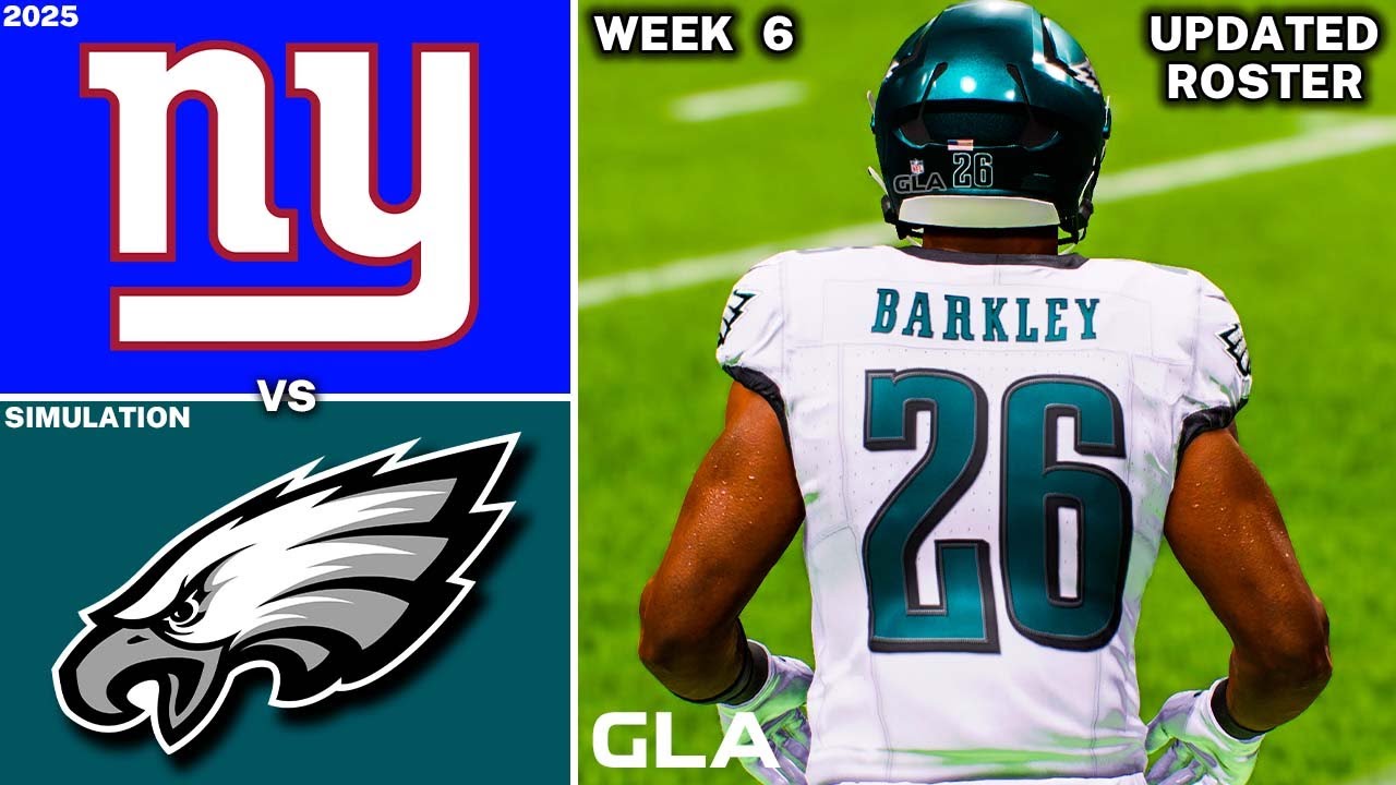 Eagles vs. Giants | Week 6 Simulation | 2025 - 2026 Updated Rosters | Madden 25 PS5