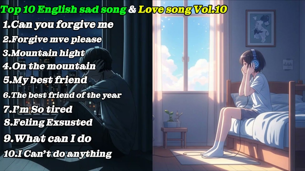 Top 10 English sad and love song Vol.10