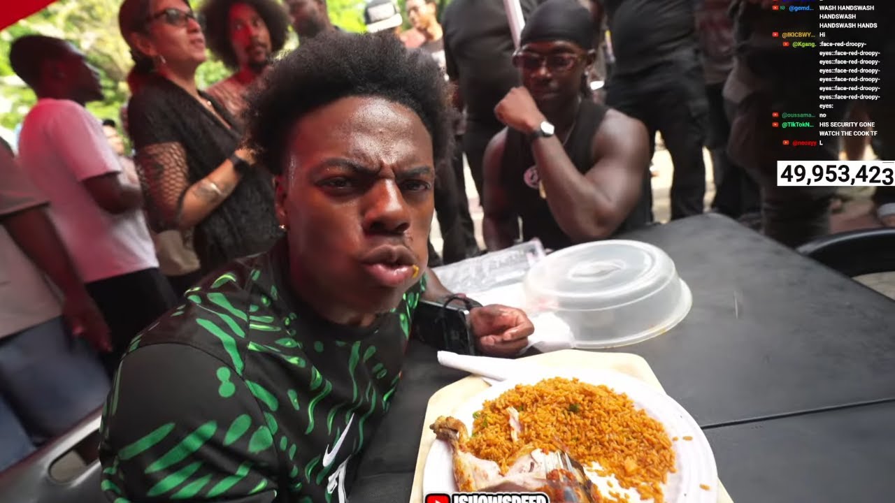 iShowSpeed Tries Nigerian Jollof Rice 🍚🇳🇬