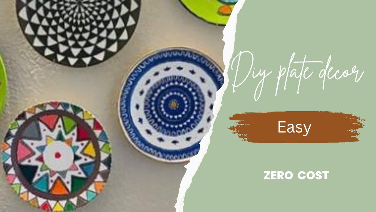 DIY plates decor /zero cost diy/ home decor with waste material
