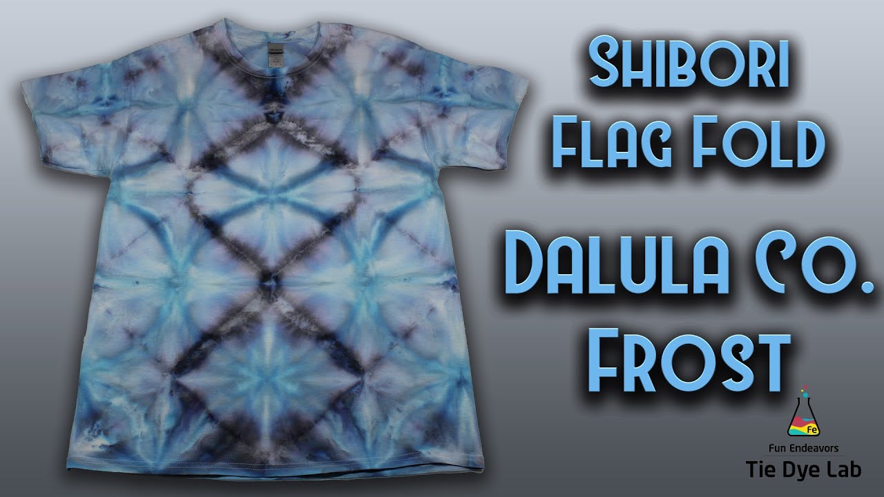 Tie Dye Designs: Dalula Co. Frost Shibori Style Flag Fold Shirt