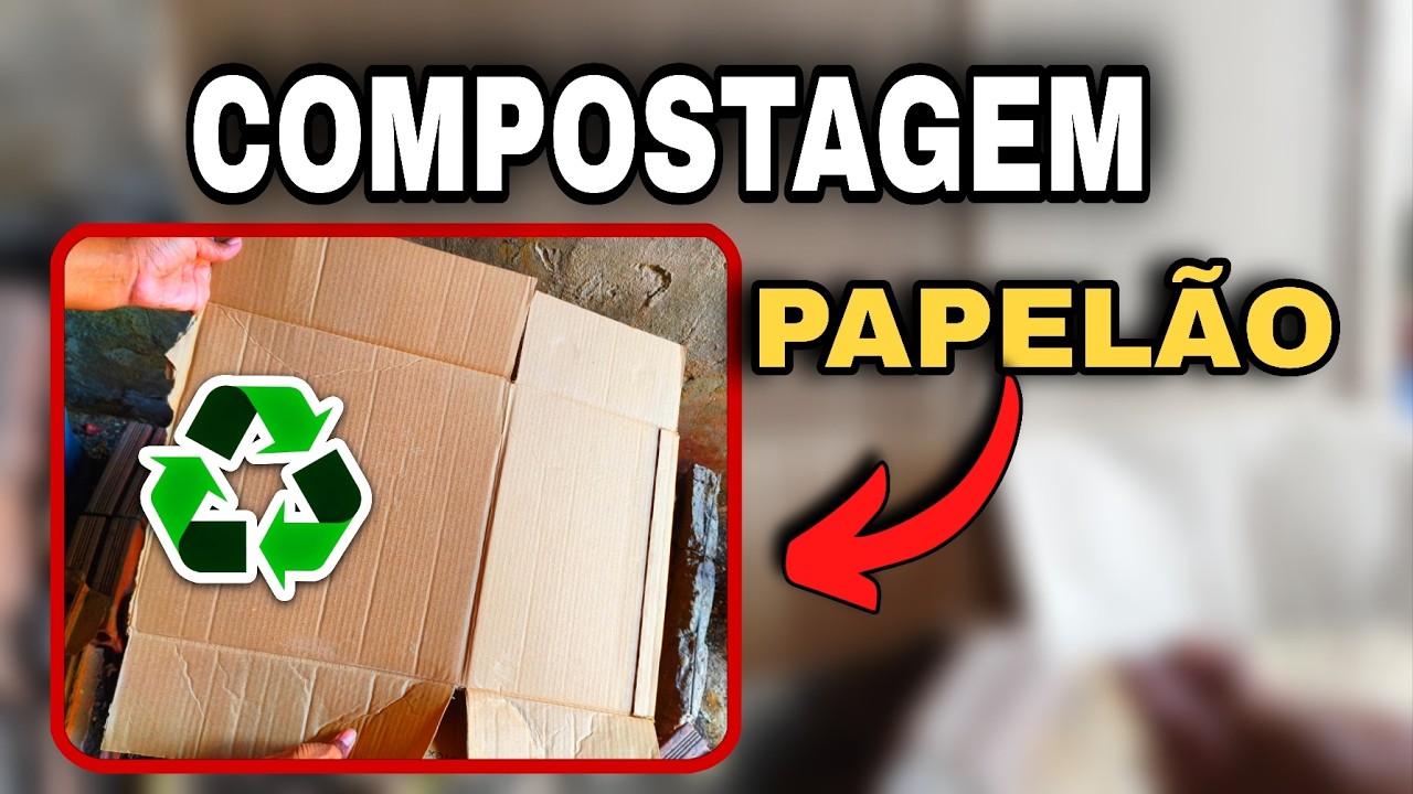 Fazendo compostagem usando PAPELÃO e outros materiais