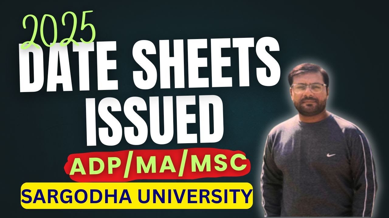Sargodha University Roll Number Slips Issued | ADP, MA, MSc Exams 2025 | UOS Latest Update