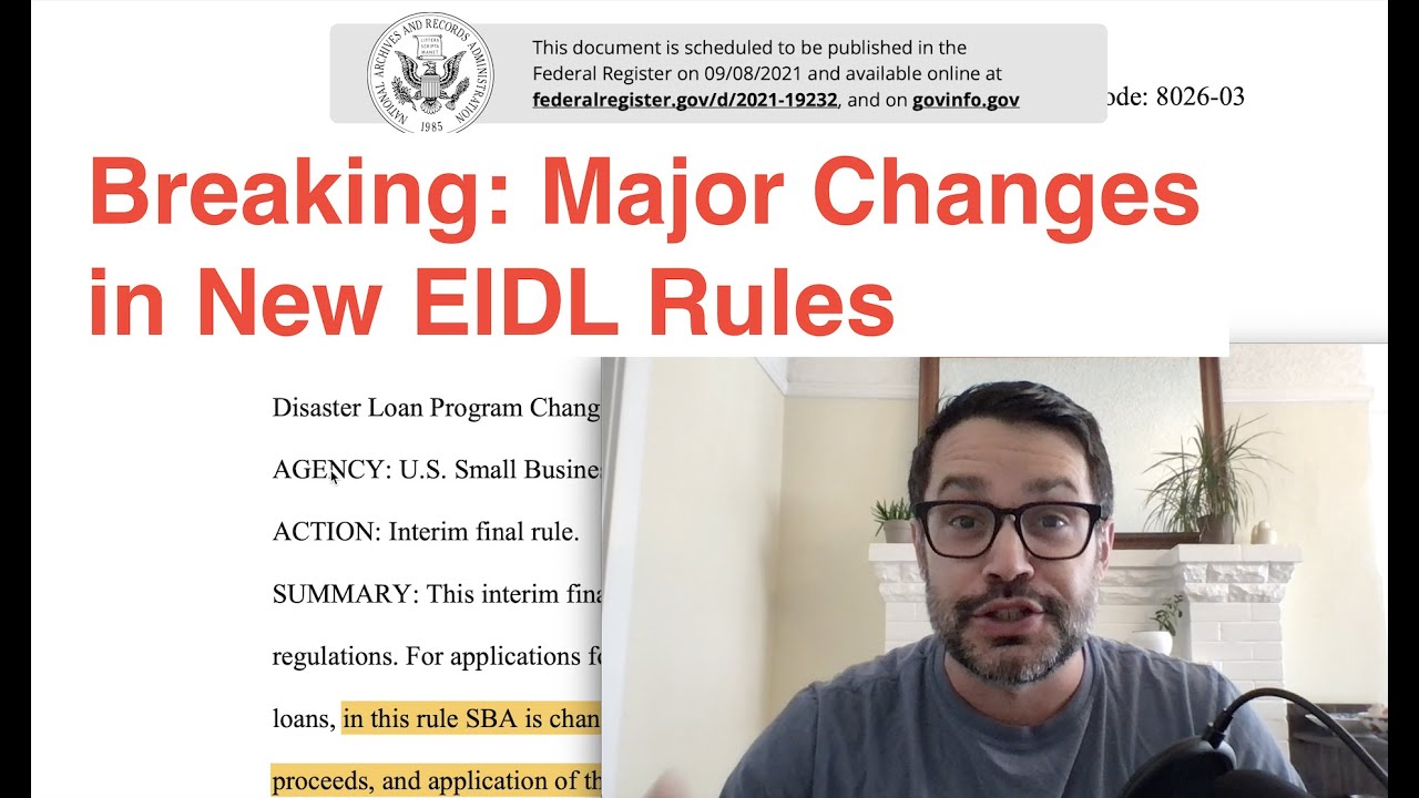 Breaking: Major Changes in New EIDL Rules