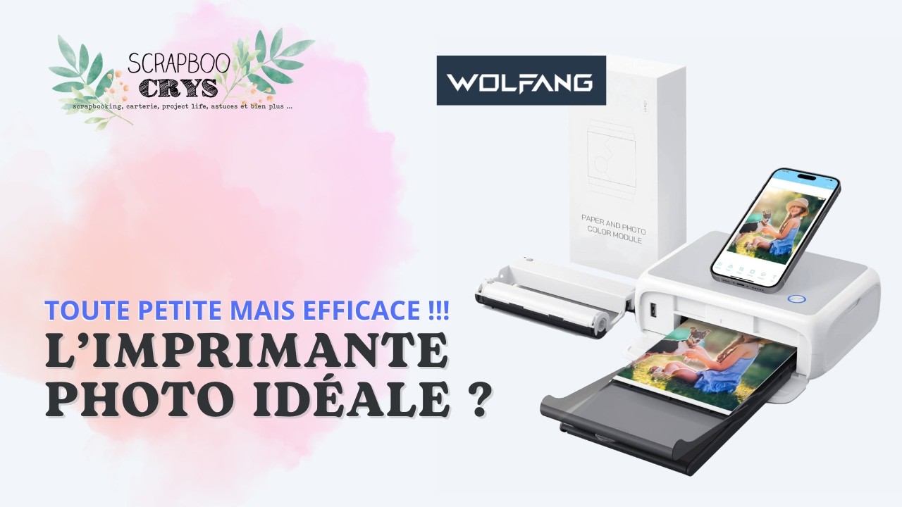 Imprimante Portable, PARFAITE pour le SCRAP ! Des photos qui durent dans le temps ! WPP01 WOLFANG