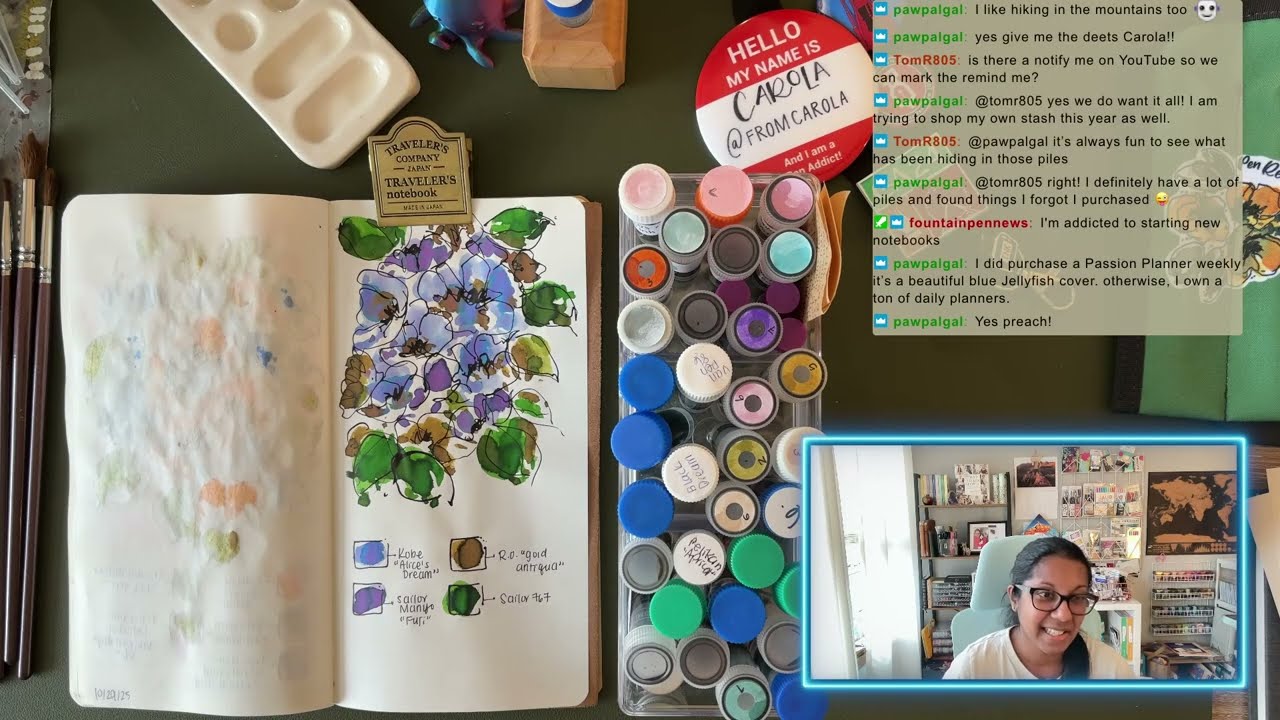 Painting Inky Florals 🌸 with Fountain Pen Inks | Dec