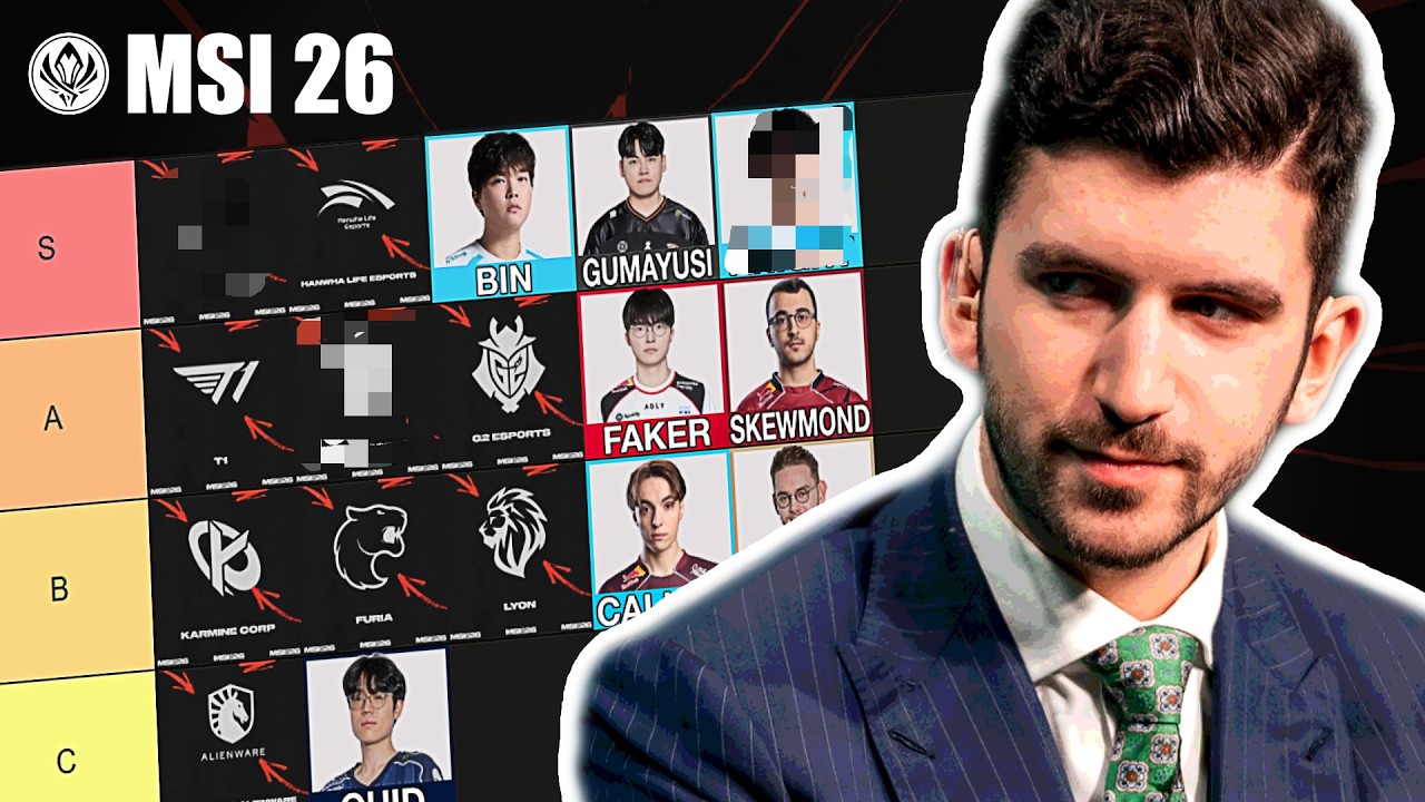 My MSI 2026 Players and Teams Tierlist Ratings