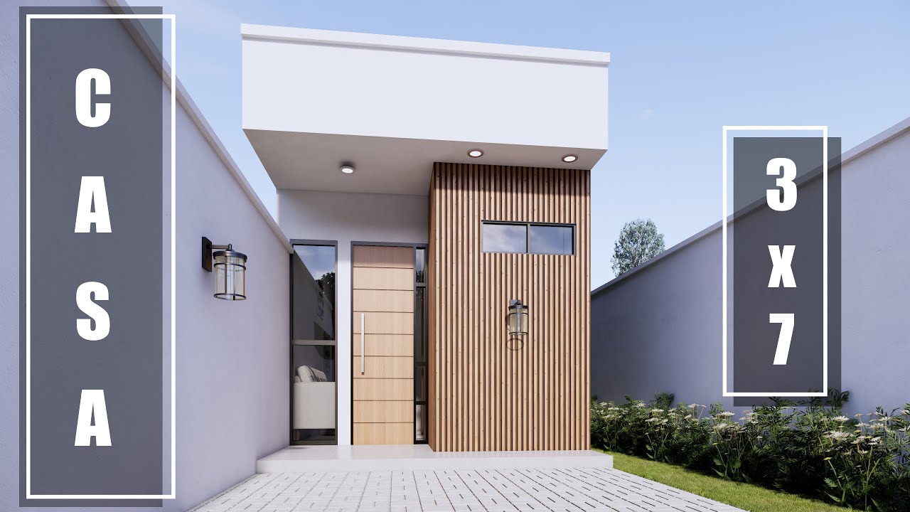 MINI CASA ECON&Oacute;MICA Y MODERNA DE 3X7 CON BONITO INTERIOR MINIMALISTA