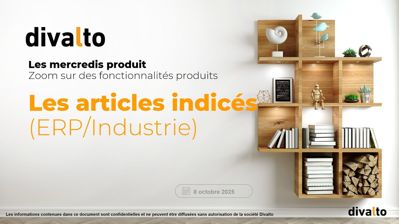 Mercredi produit : Zoom ERP sur les articles indicés (2025-10-08)