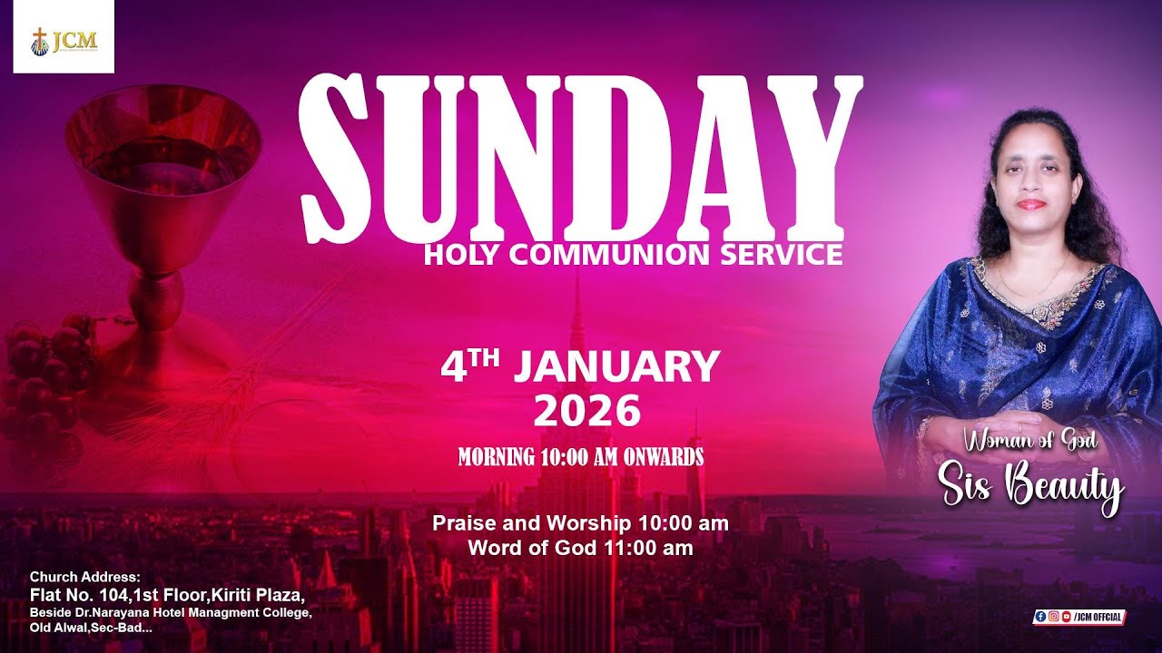 #JCM #SundayService with #ProphetessBeauty || 04-01-2026