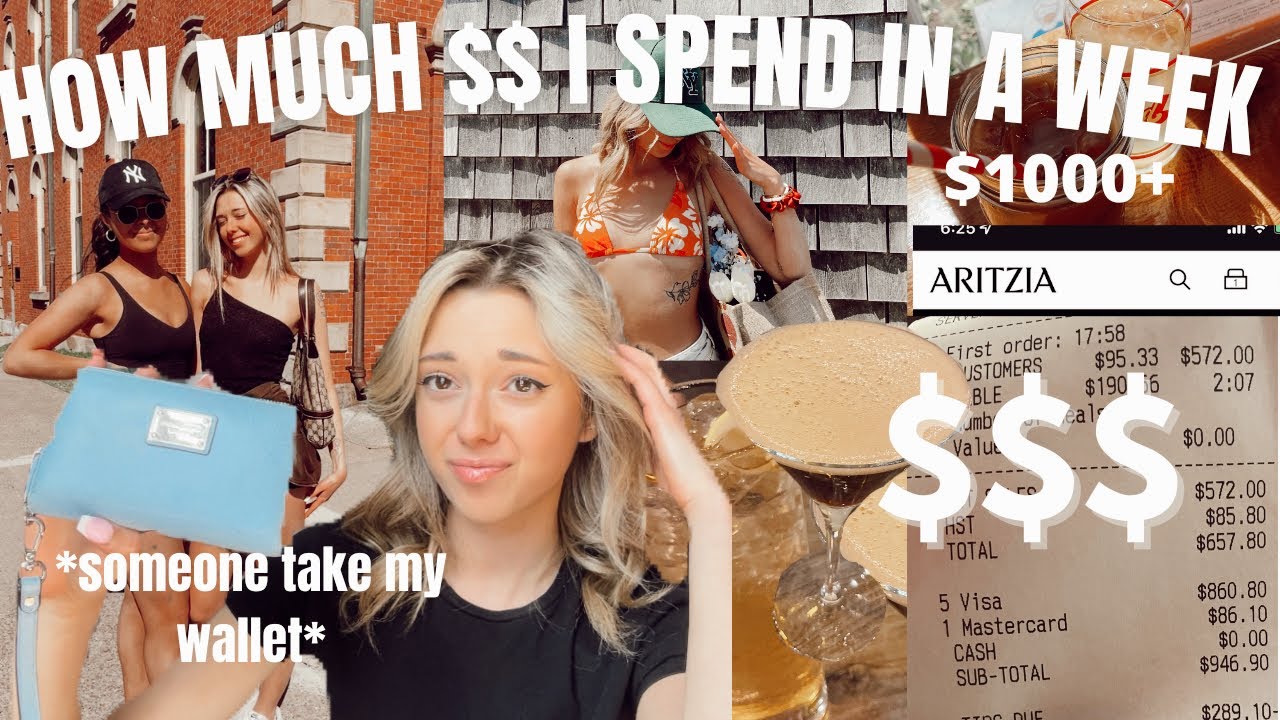 HOW MUCH I SPEND IN A WEEK AS A 21 YEAR OLD LIVING IN CANADA *shocking* what i really spend in a day