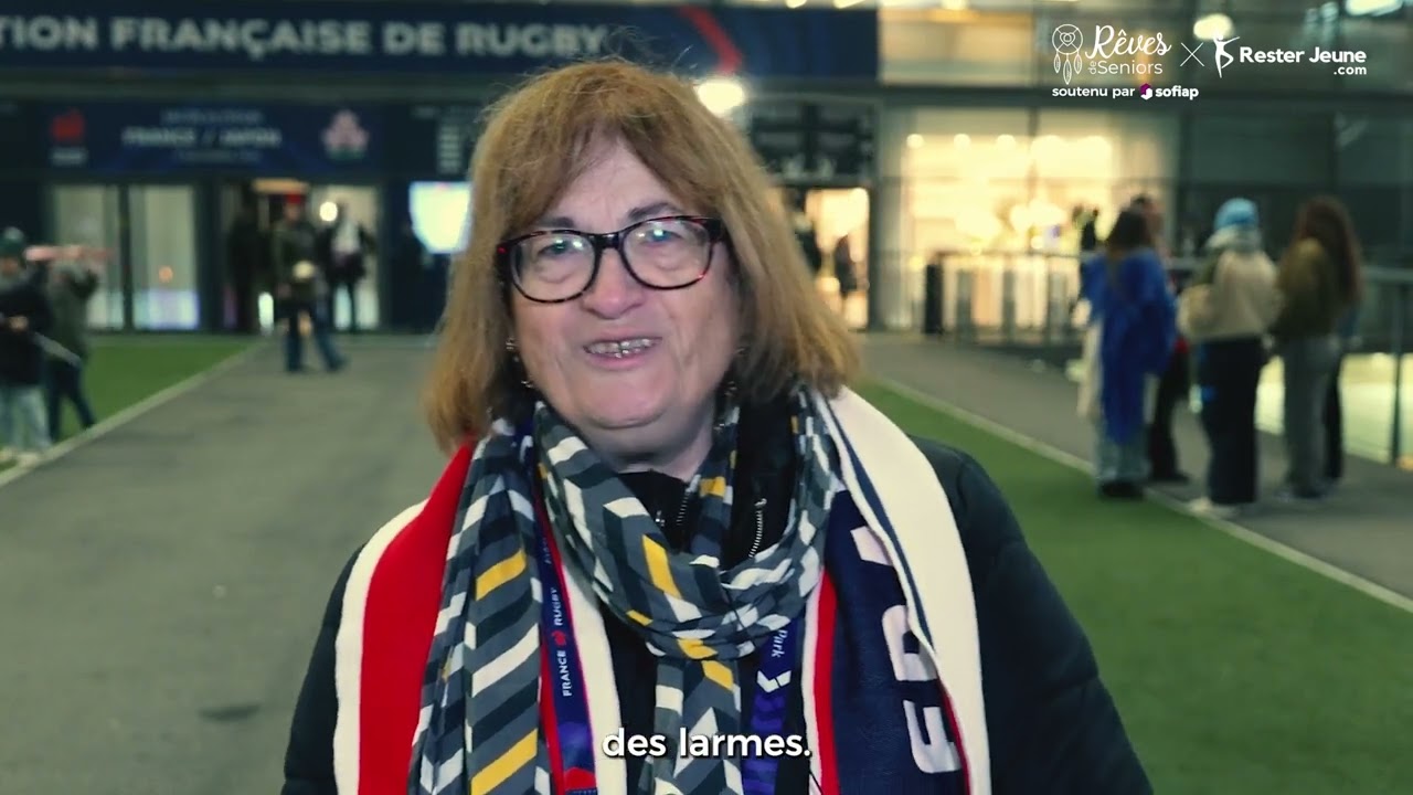 Christiane au coeur d'un match du XV de France | Rêves de Seniors
